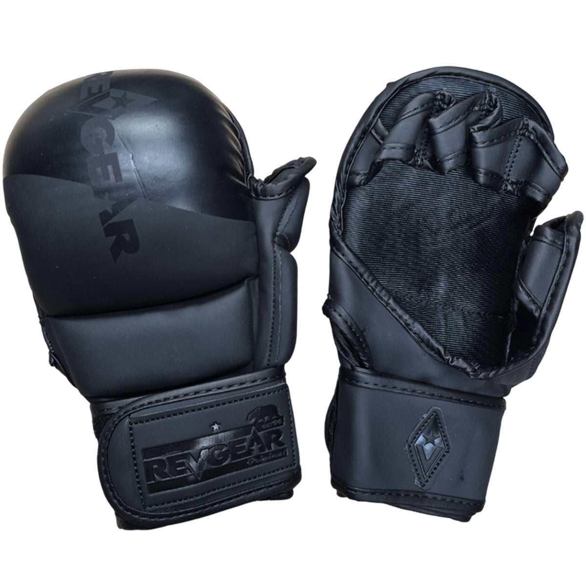 Gloves MMA Revgear Pinnacle P4 Training and Sparring Black/Matte Black - L Size