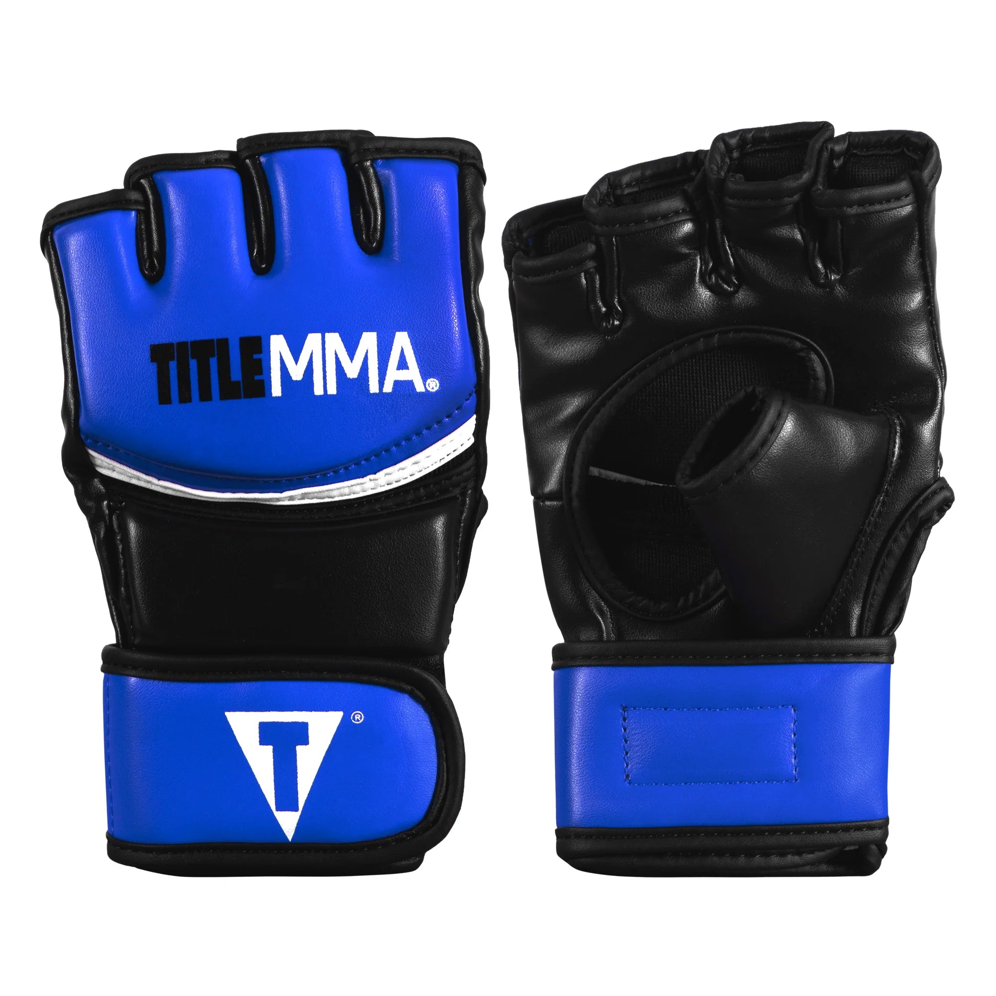 MMA Gloves Title Grappler Training Blue/Black - L Size
