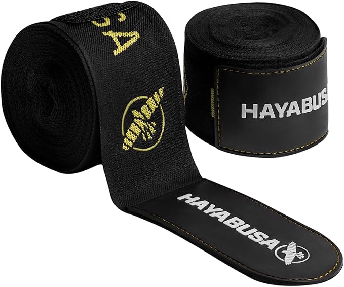 Handwraps Hayabusa Deluxe Black Gold - 180 inch/4.5 m