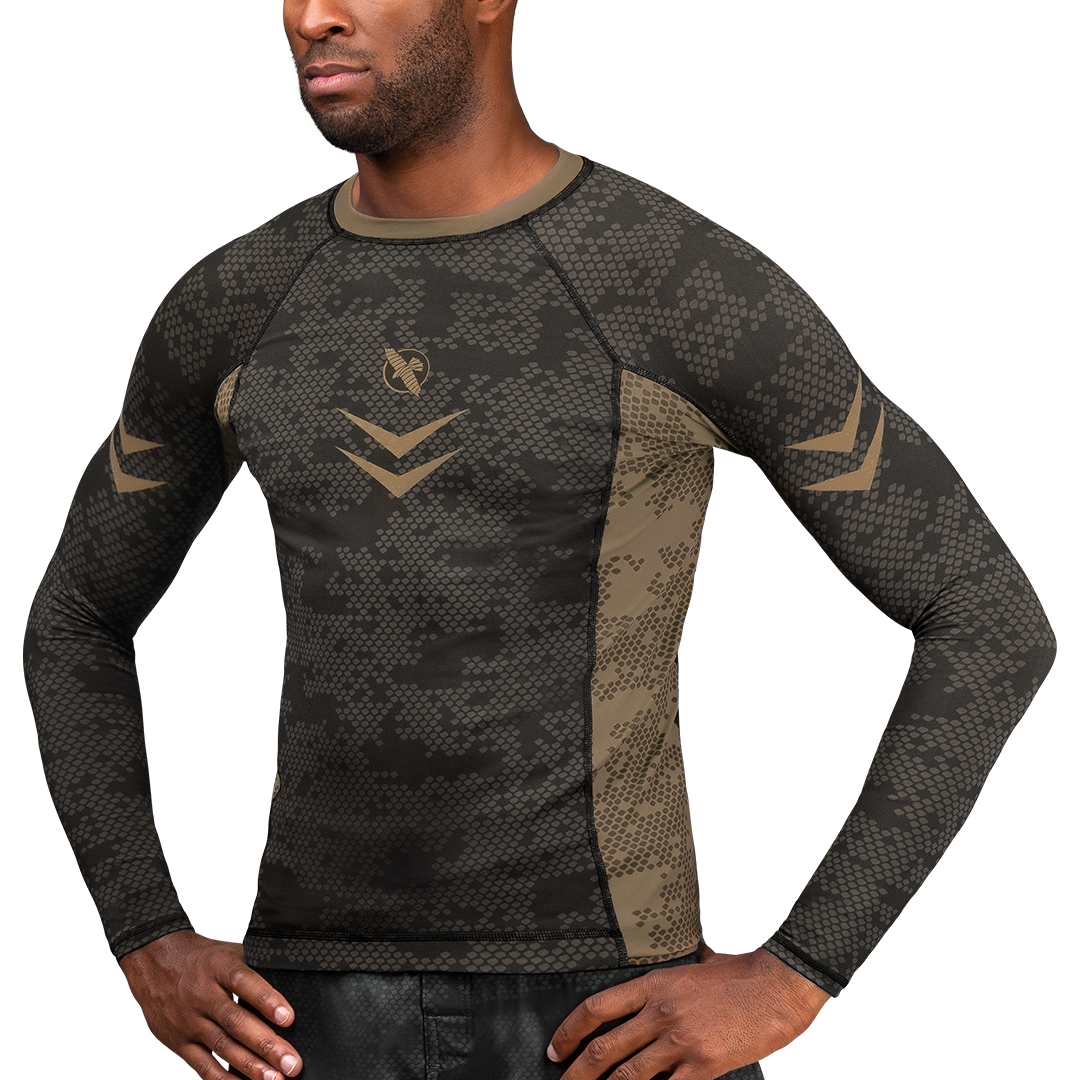 Rash Guard Hayabusa Ranked Long Sleeve Brown - XL Size