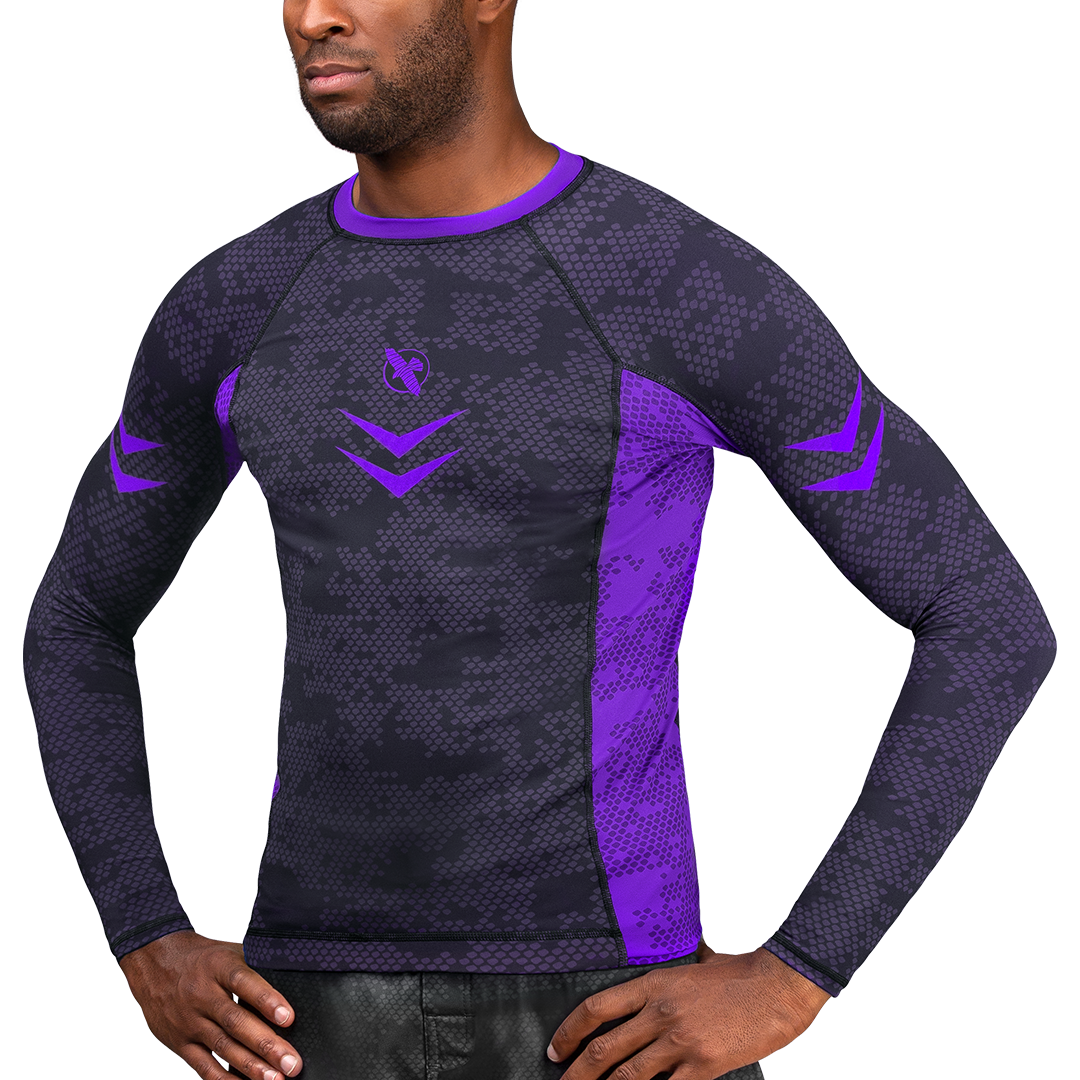 Rash Guard Hayabusa Ranked Long Sleeve Purple - XS Size