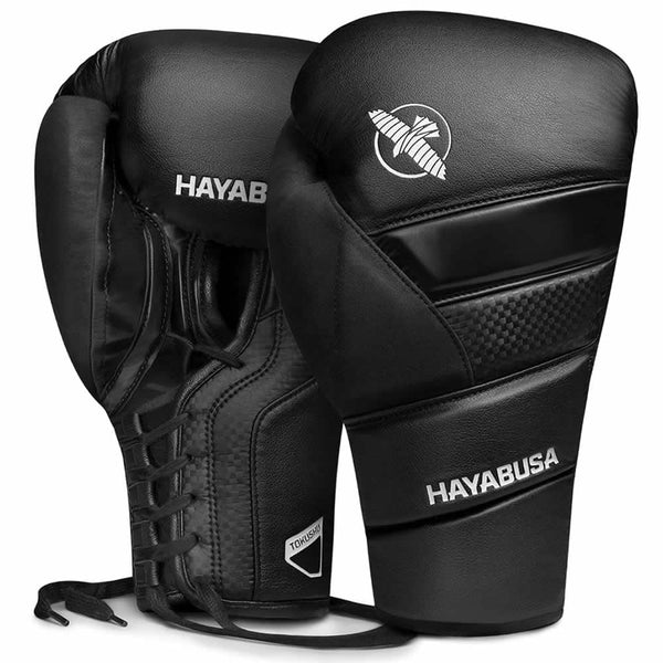 Boxing Gloves Hayabusa T3 Lace Up Black - 14 OZ