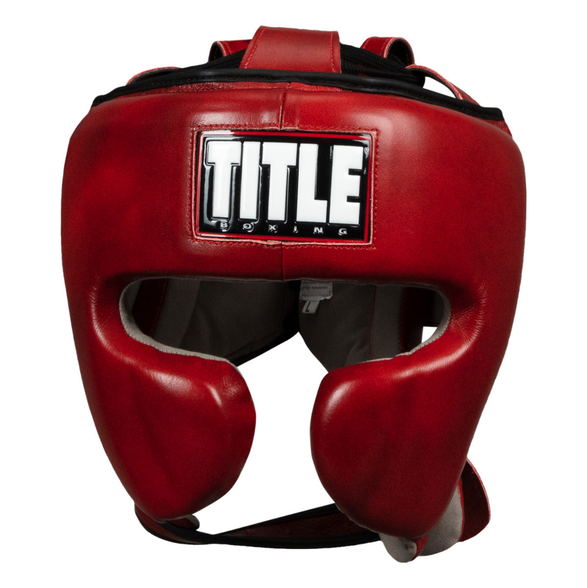 Headgear Blood Red Leather Sparring Title Red - L Size