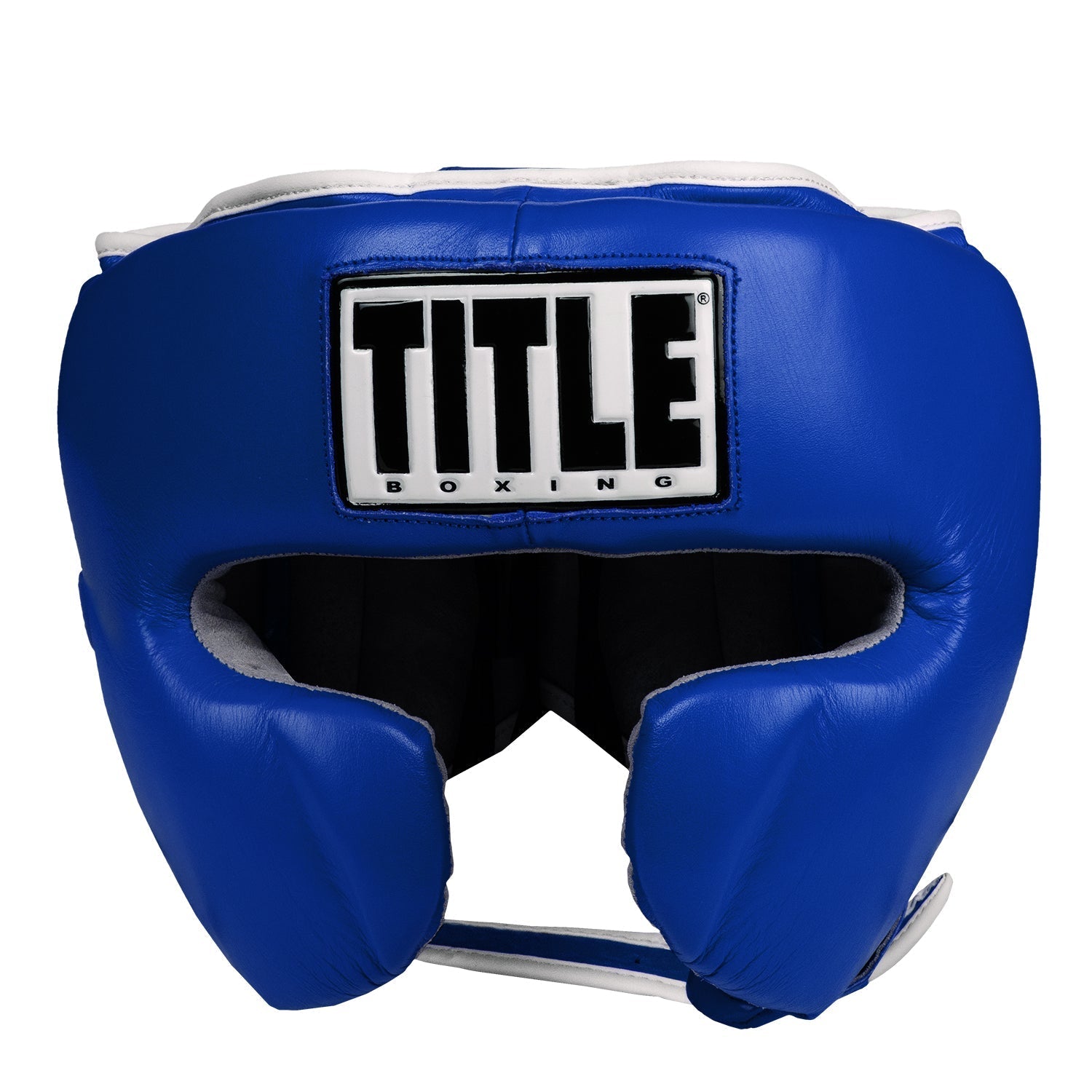Headgear Boxing Leather Sparring Title Blue - Regular Size