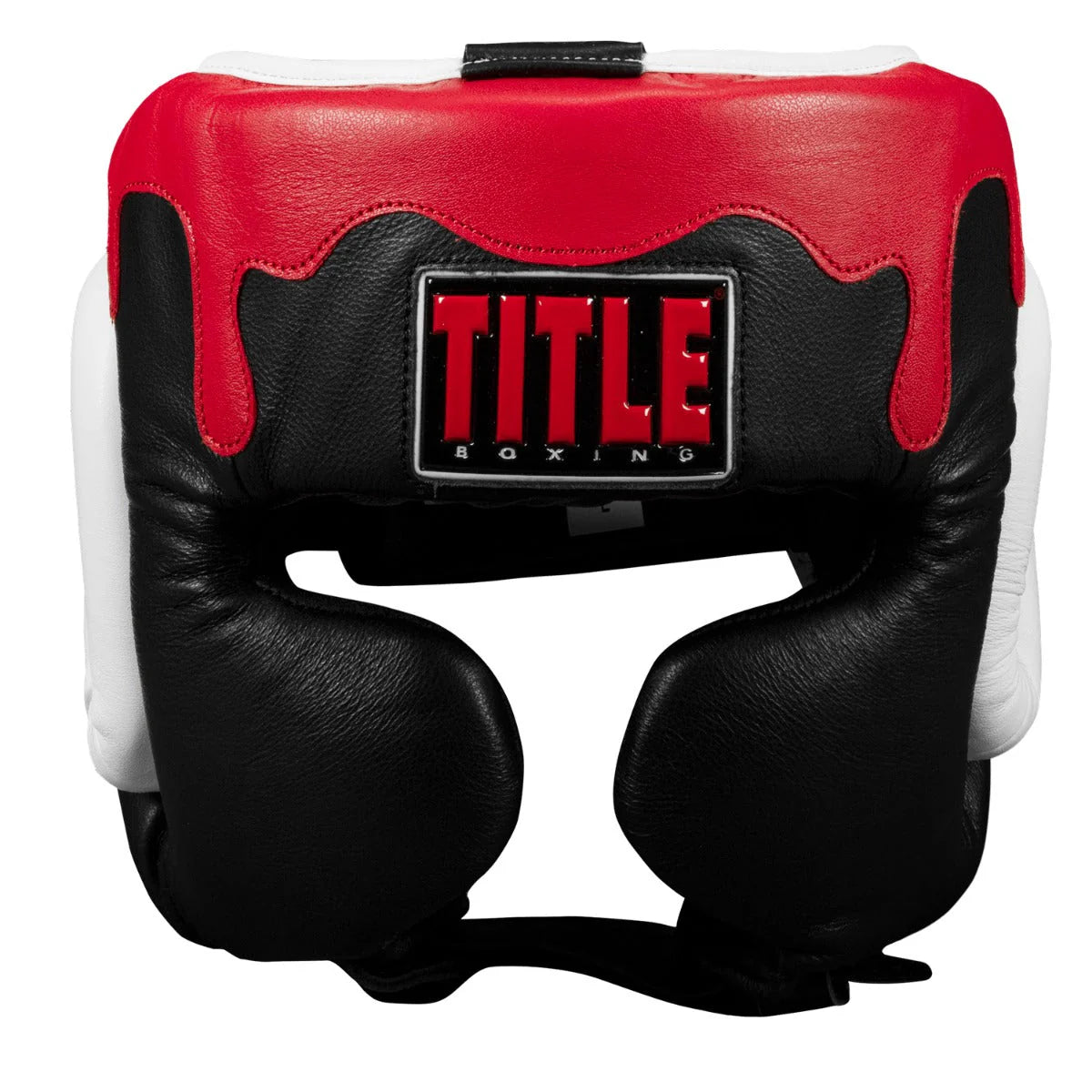 Headgear Gel Lava Leather Series Title Black/White/Red - M Size