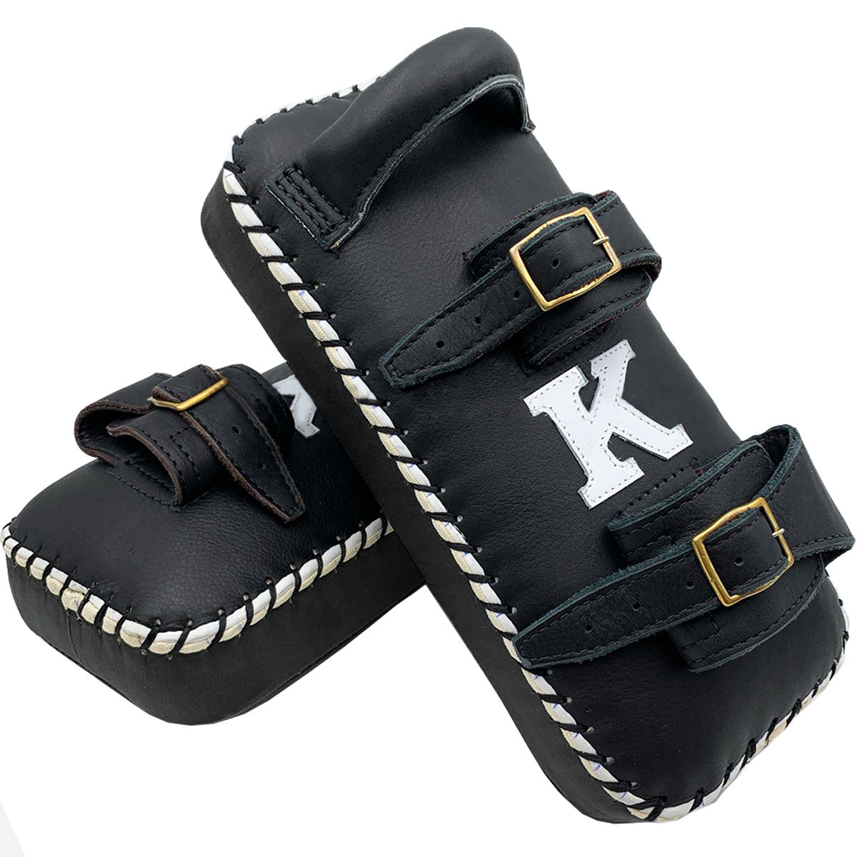 Kicking Pads K Brand K-KKP Black Double Strap Muay Thai Boxing