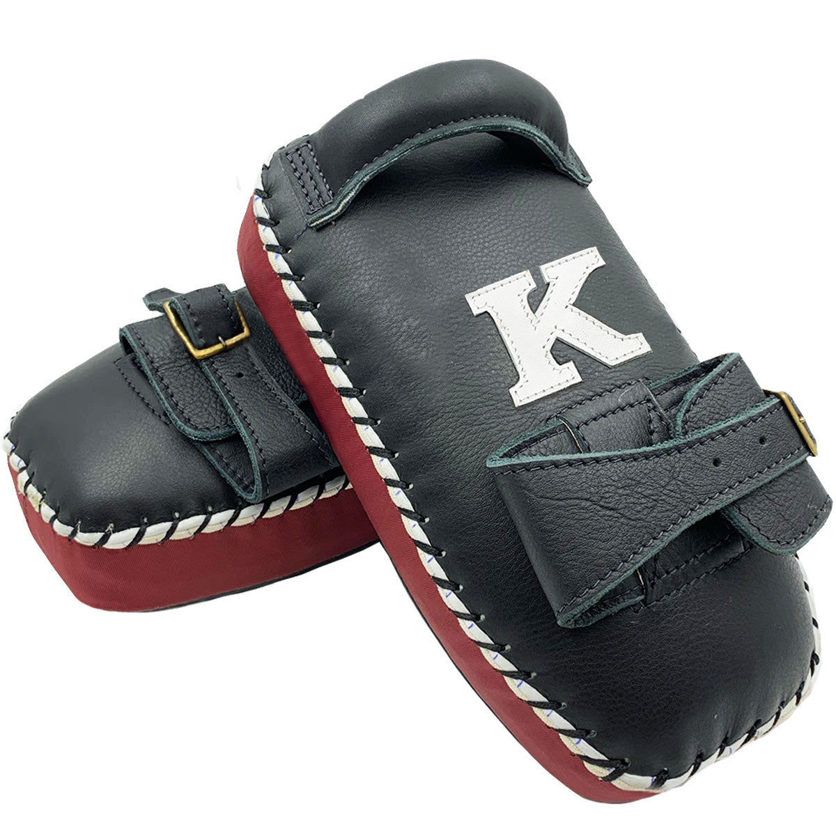 Kicking Pads K Brand K-KKP Single Strap Black Burgundy Muay Thai Boxing