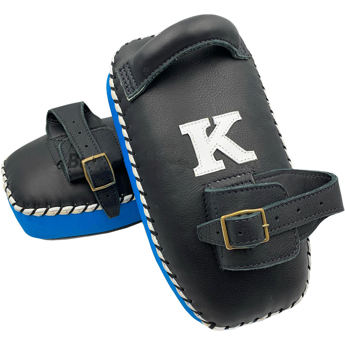 Kicking Pads K Brand K-KKP Single Strap Black Light Blue Muay Thai Boxing
