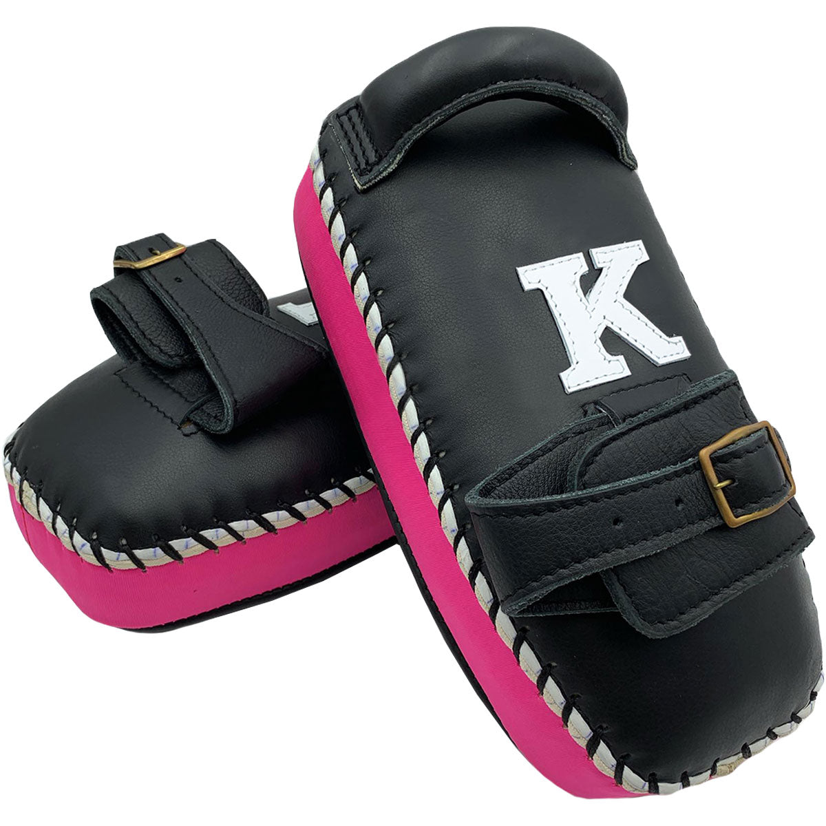 Kicking Pads K Brand K-KKP Single Strap Black Pink Muay Thai Boxing