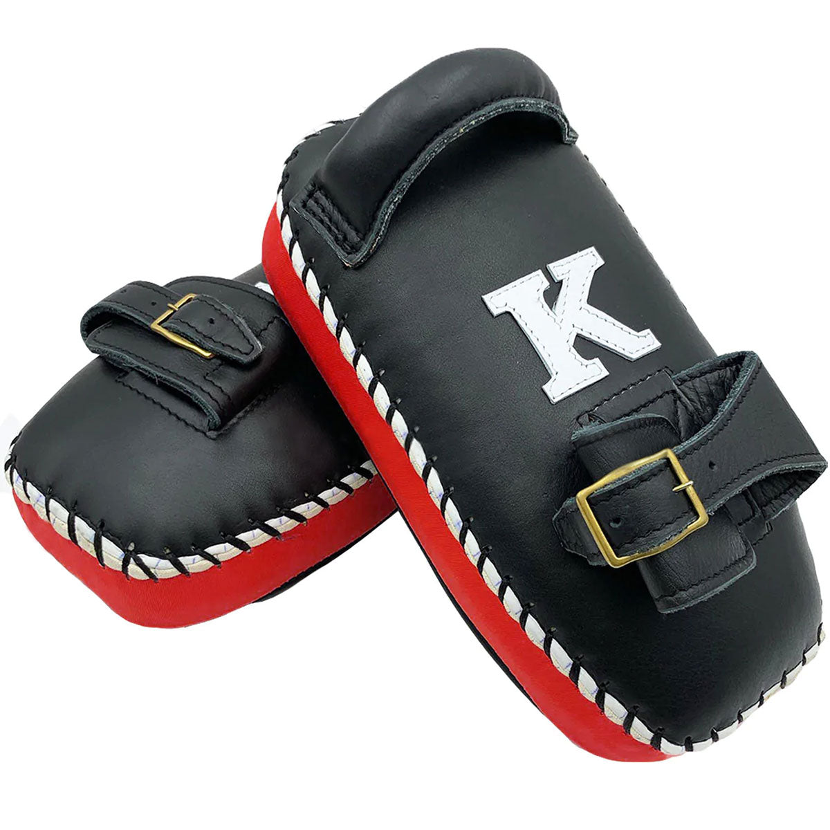 Kicking Pads K Brand K-KKP Single Strap Black Red Muay Thai Boxing