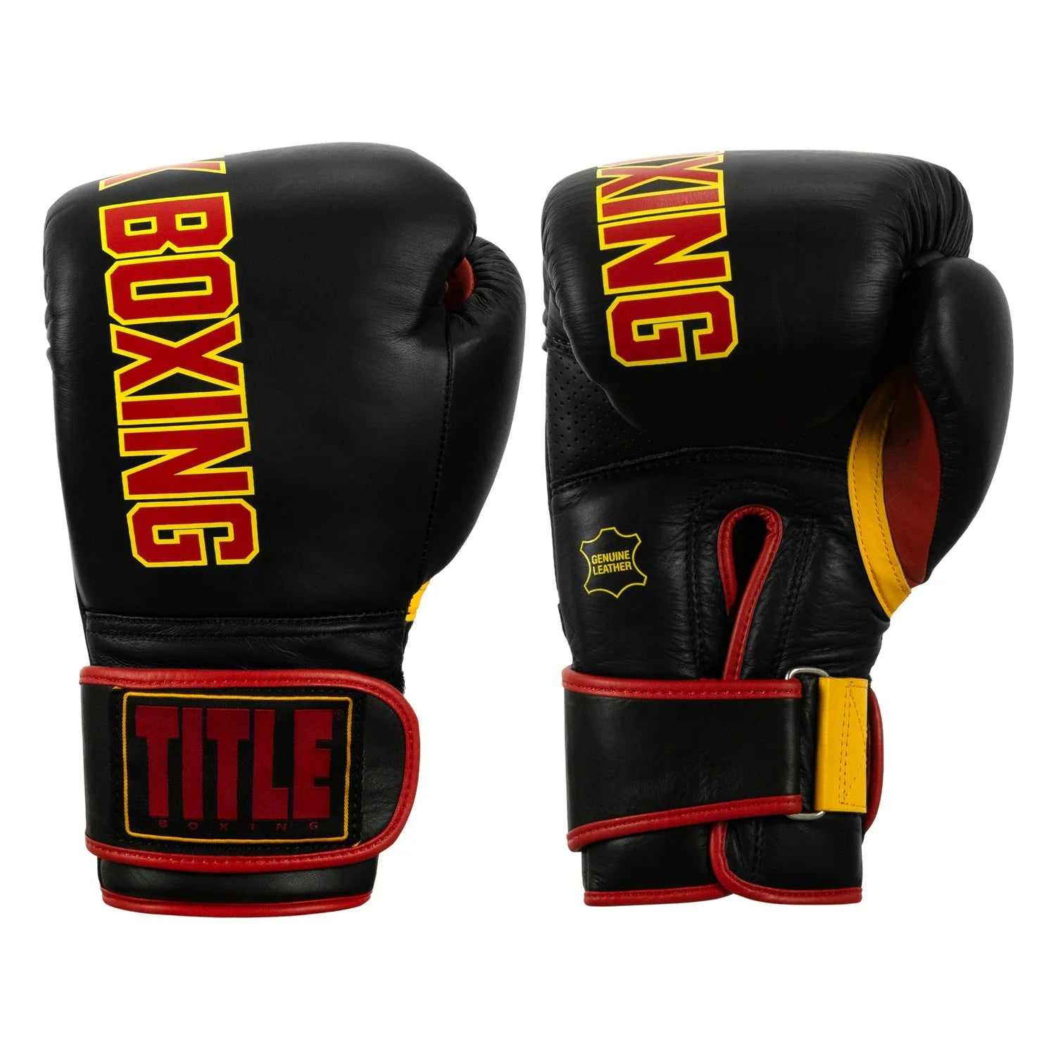 Boxing Gloves Title KRONK Boxing Gym Leather Bag Black - S Size