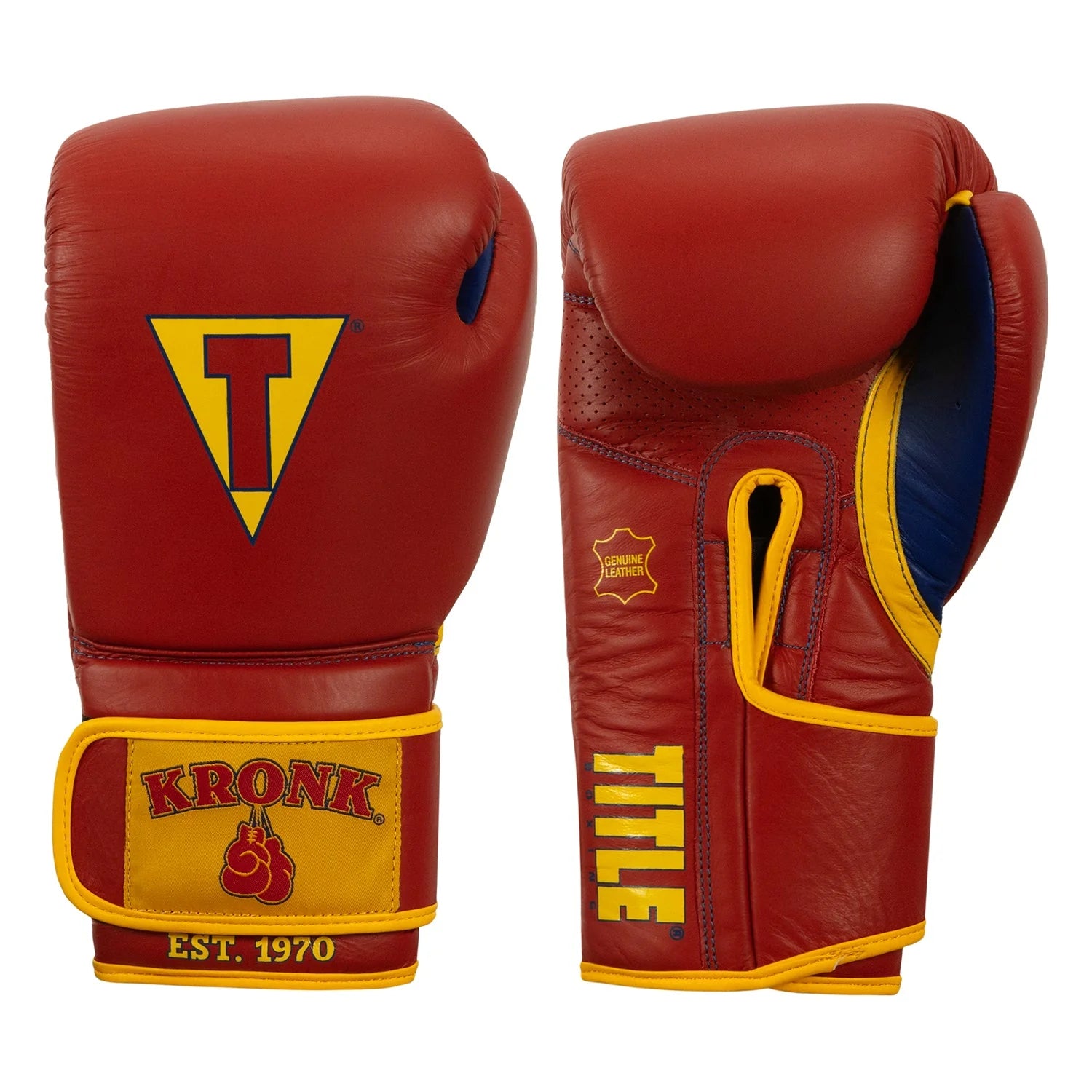 Boxing Gloves Title KRONK Boxing Gym Leather Training/Sparring - 16 OZ