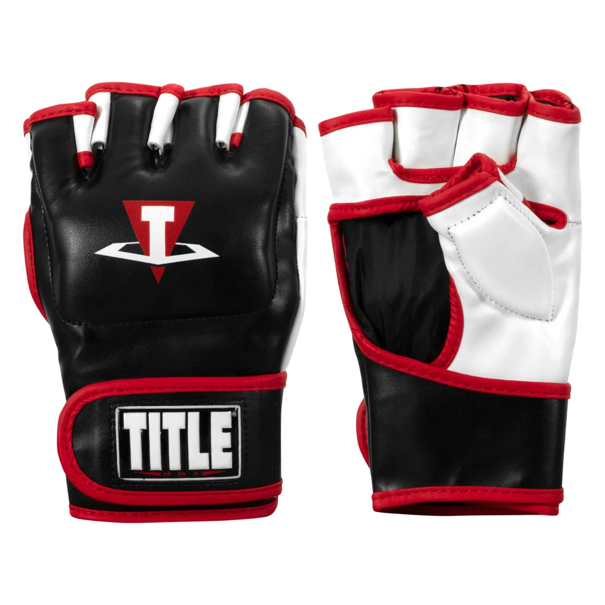 MMA Gloves Title Conflict Training Black/White/Red - Regular Size