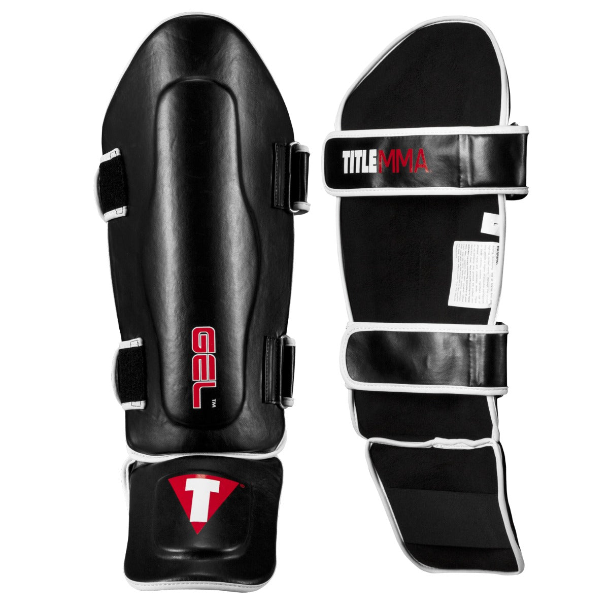 Shin Guards MMA Conflict Stand Up Title Black - L Size