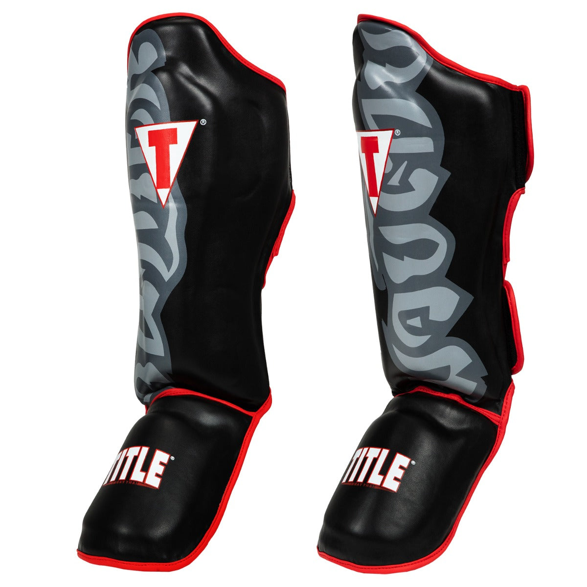 Shin Guards Muay Thai Pao Shin-Instep 2.0 Title Black/Grey-Red - L Size