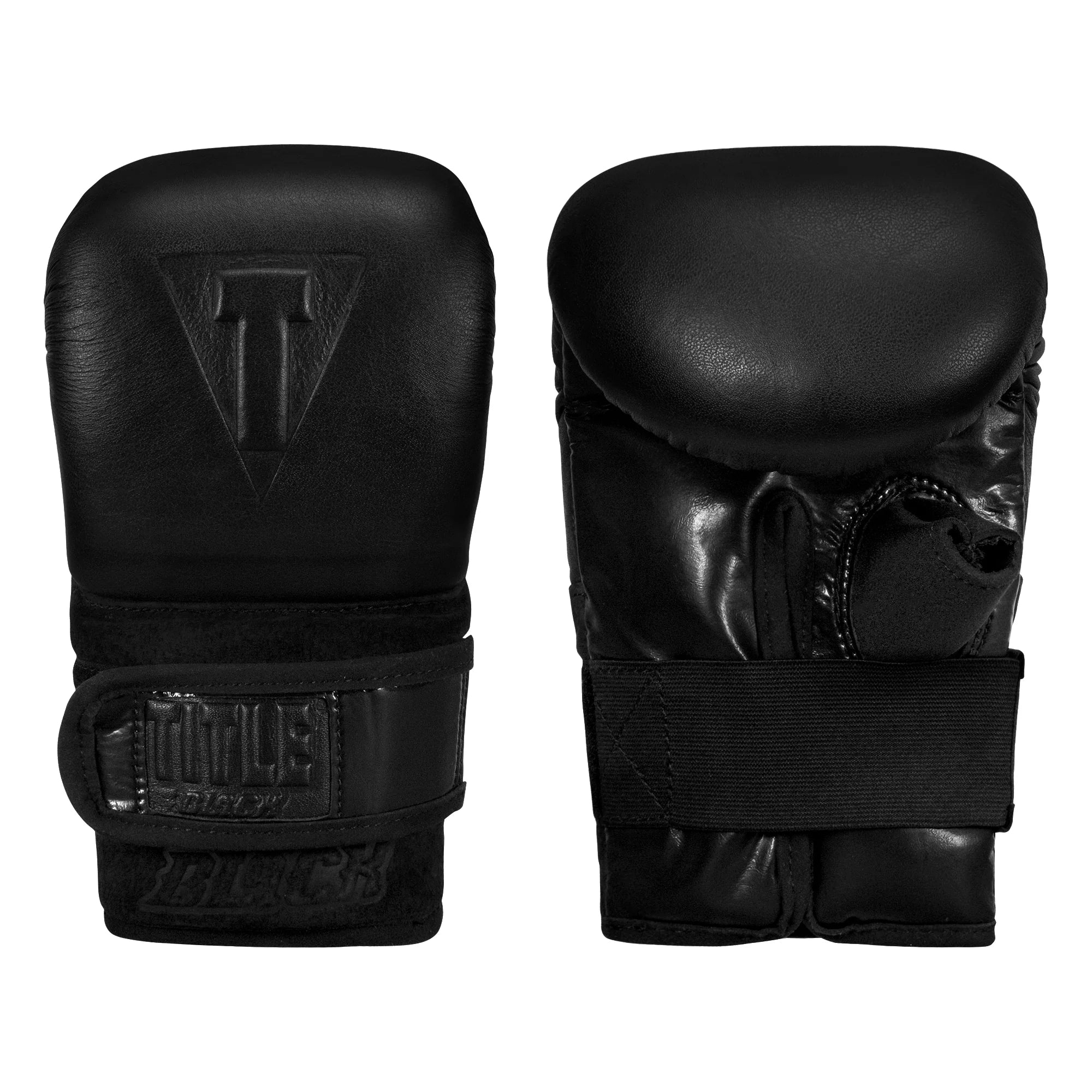 Boxing Gloves Title Old School Leather Pro Bag Black - Regular Size