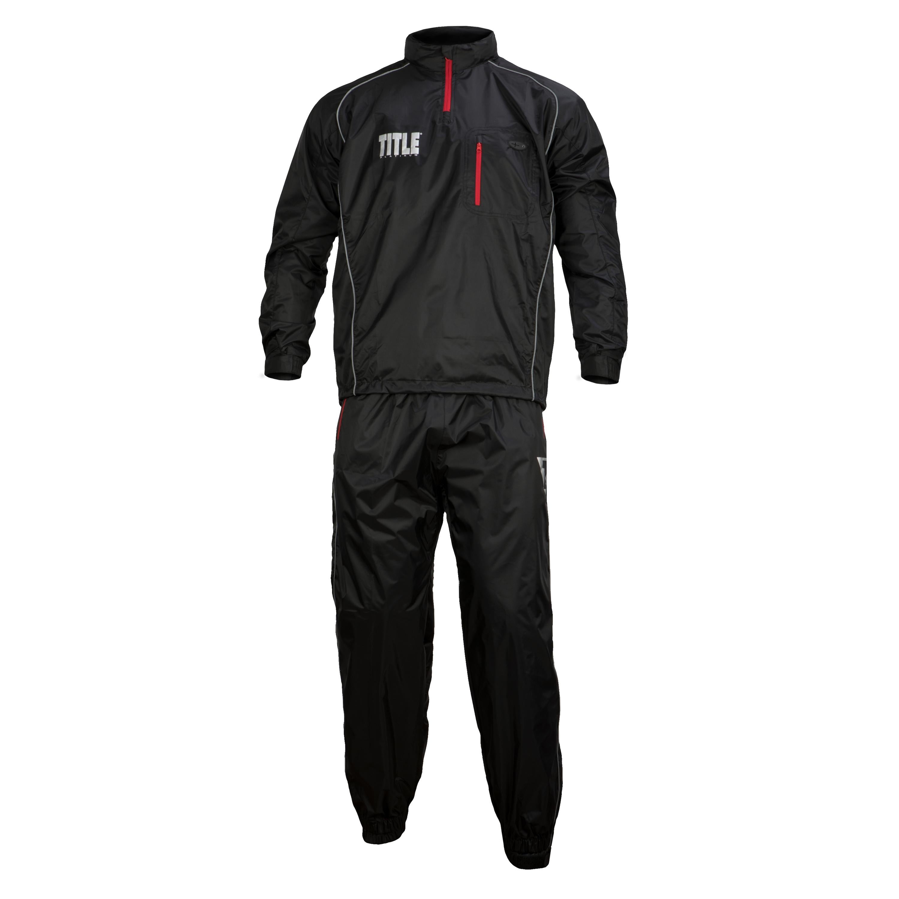 Sauna Suit Platinum Prevail Rubberized Title Black - S Size