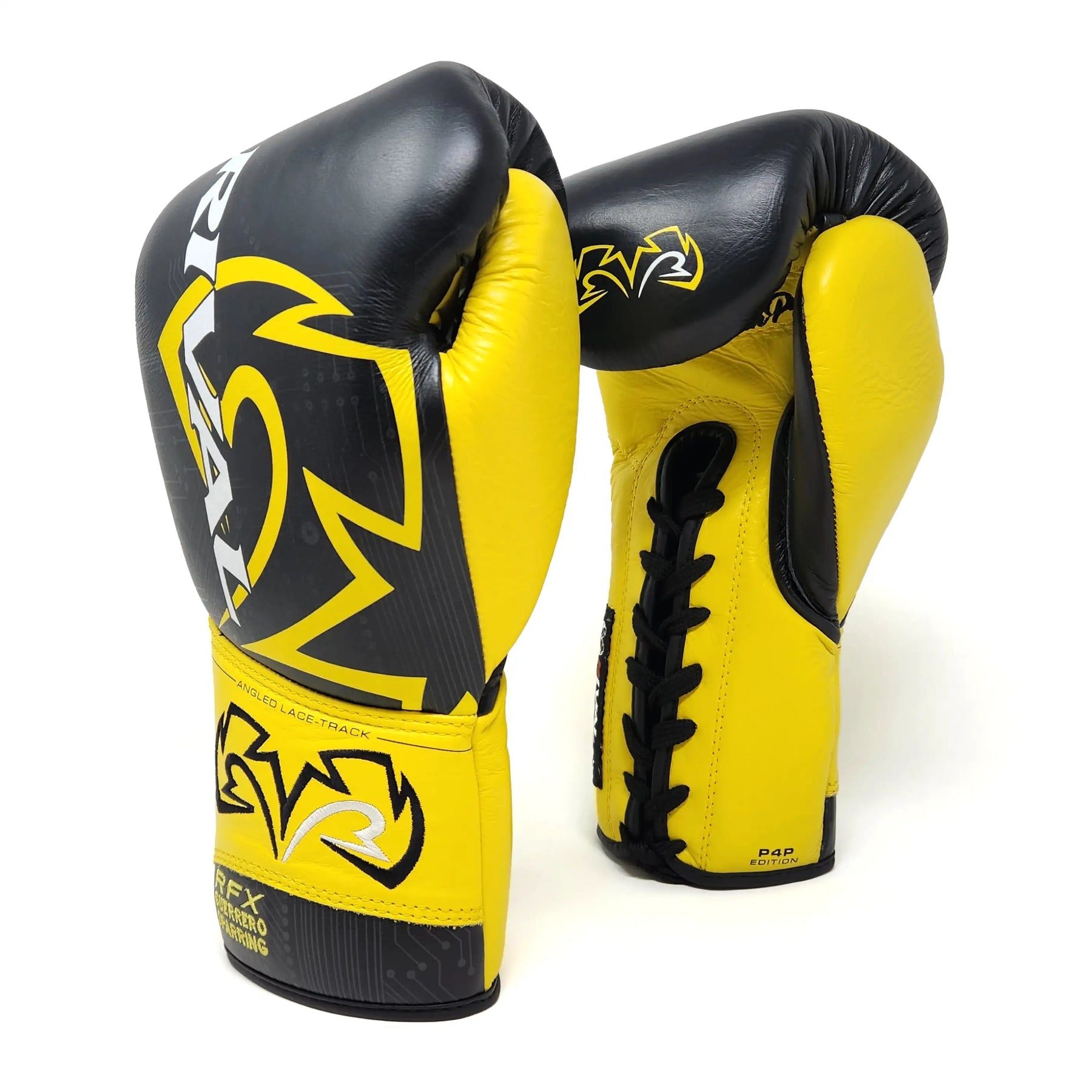 Boxing Gloves Rival RFX-Guerrero Sparring P4P Edition Black/Yellow - 12 OZ
