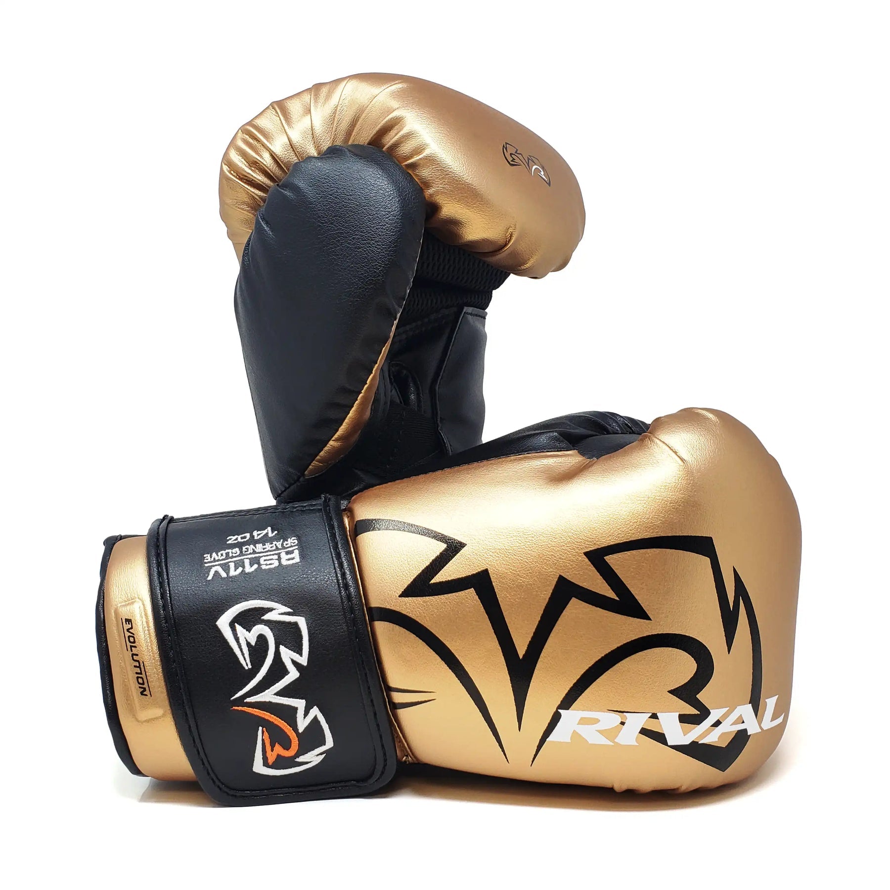 Boxing Gloves Rival RS11V Evolution Sparring Gold - 14 OZ