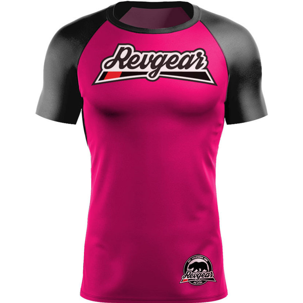 Rash Guard Short Sleeves For Women & Men Revgear Pink - L Size