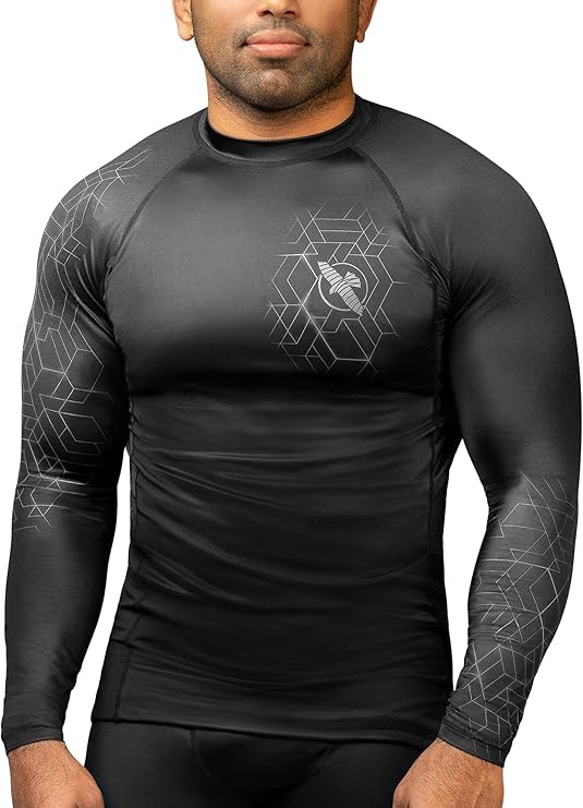 Rash Guard Hayabusa Geo Long Sleeve Grey - XL Size