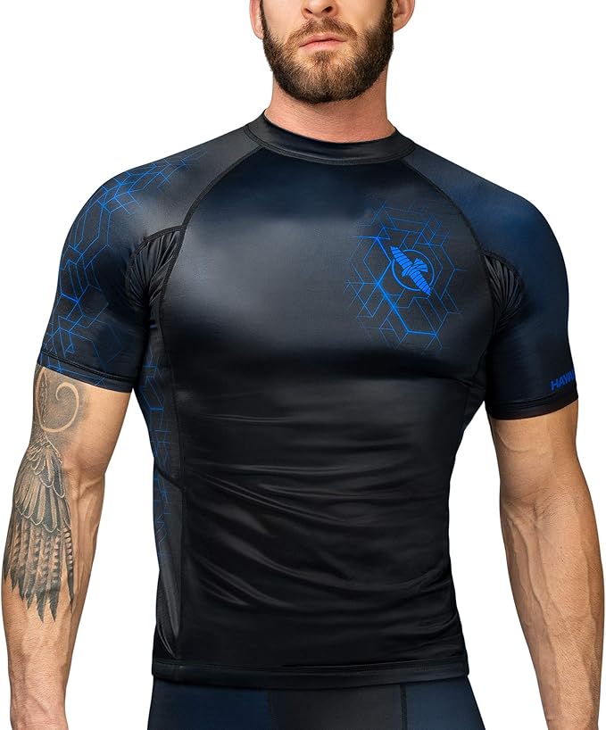 Rash Guard Hayabusa Geo Short Sleeve Blue - S Size