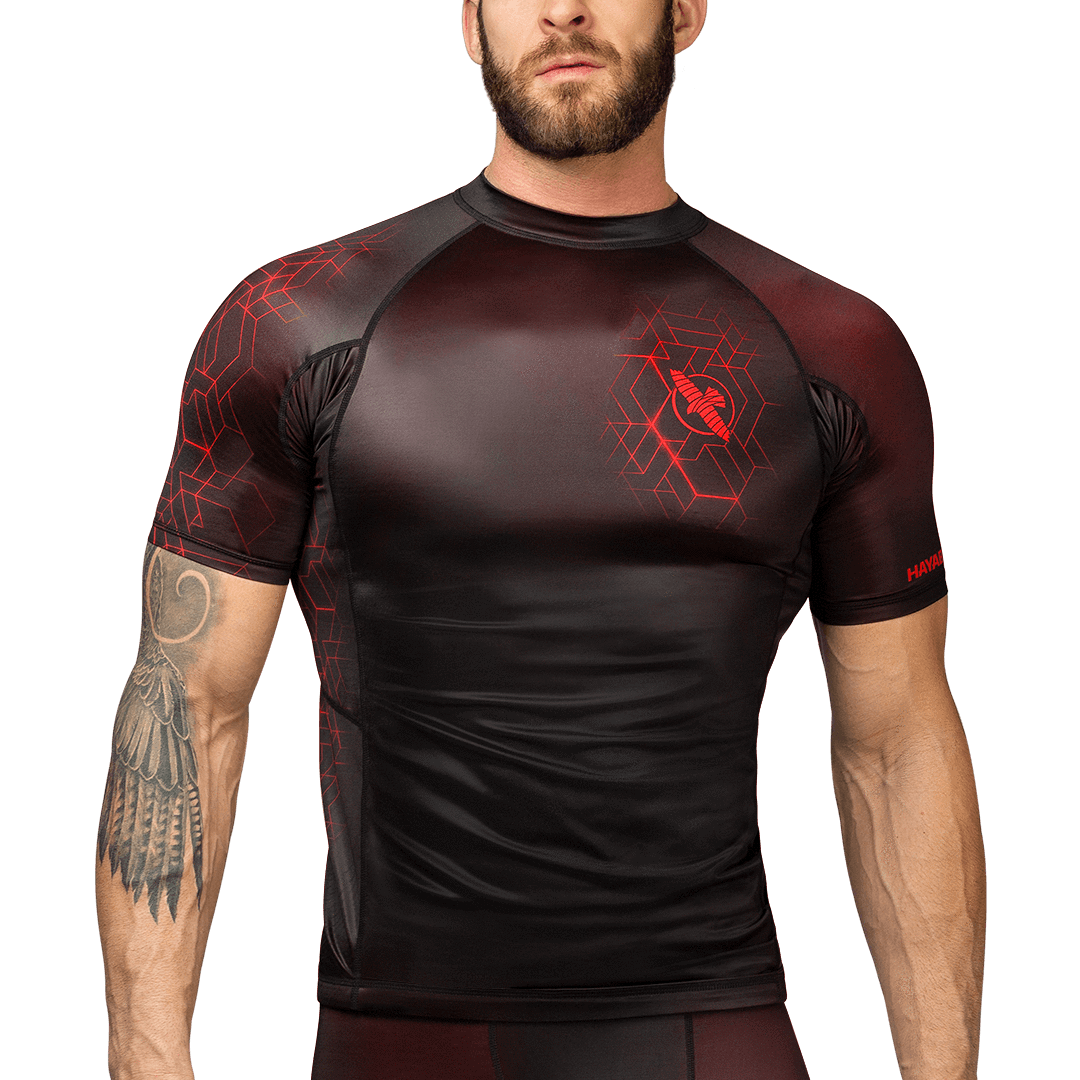 Rash Guard Hayabusa Geo Short Sleeve Red - S Size