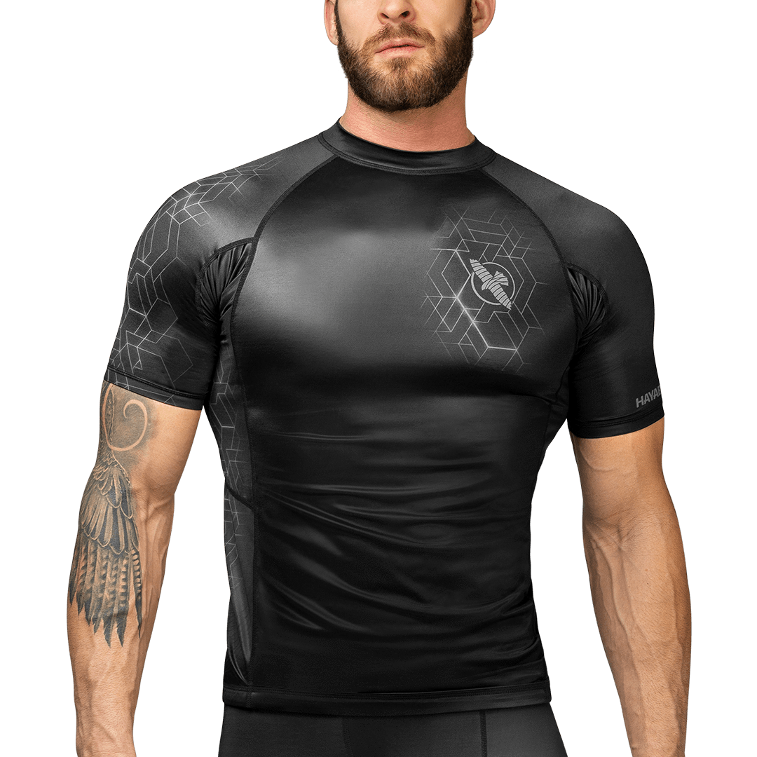 Rash Guard Hayabusa Geo Short Sleeve Grey - S Size