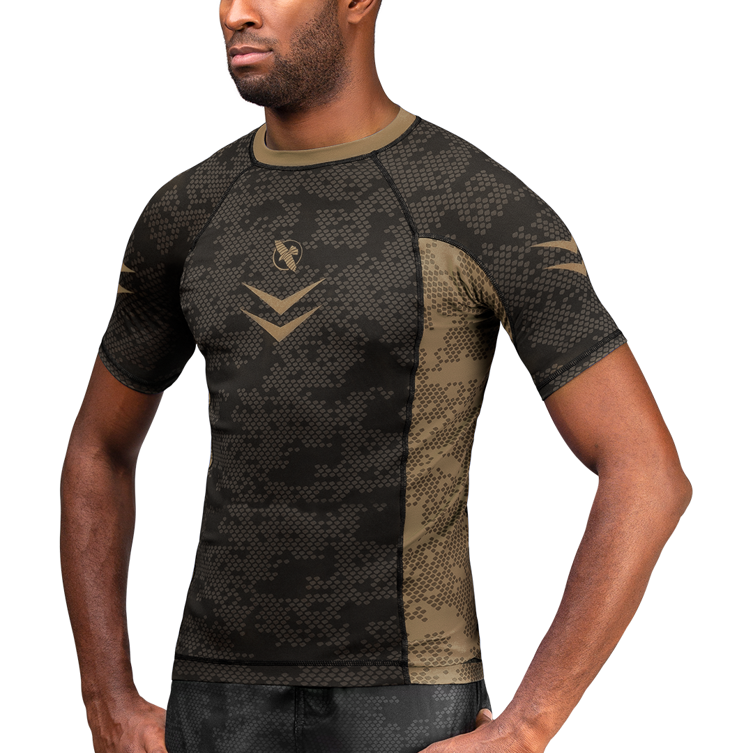 Rash Guard Hayabusa Ranked Short Sleeve Brown - XL Size