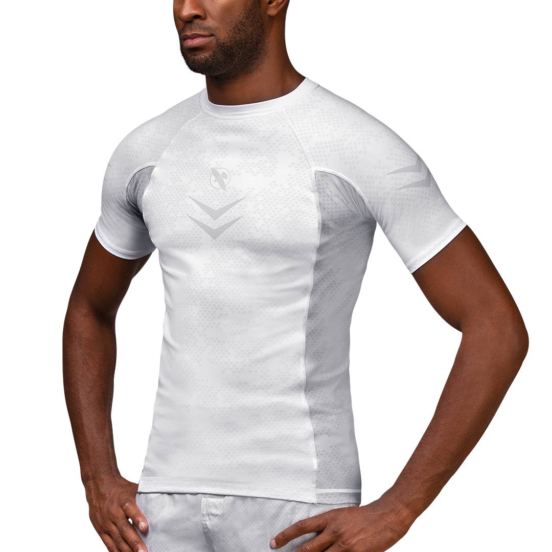 Rash Guard Hayabusa Ranked Short Sleeve White - M Size