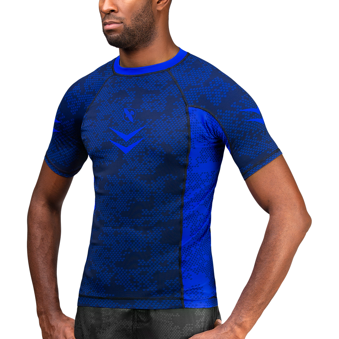 Rash Guard Hayabusa Ranked Short Sleeve Blue - XS Size