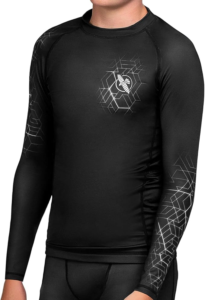 Rash Guard Hayabusa Youth Geo Long Sleeve Grey - S Size