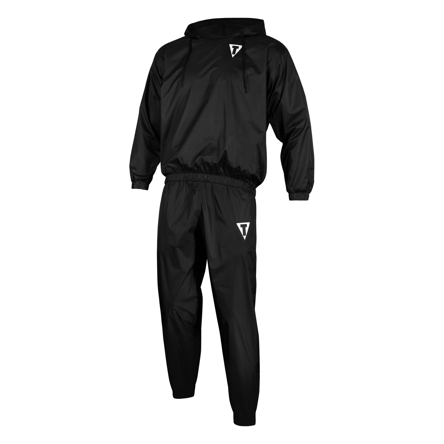 Sauna Suit Boxing Hooded Title Black - S Size