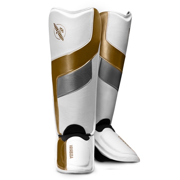 Shin Guards Hayabusa T3 Full White Gold - L Size