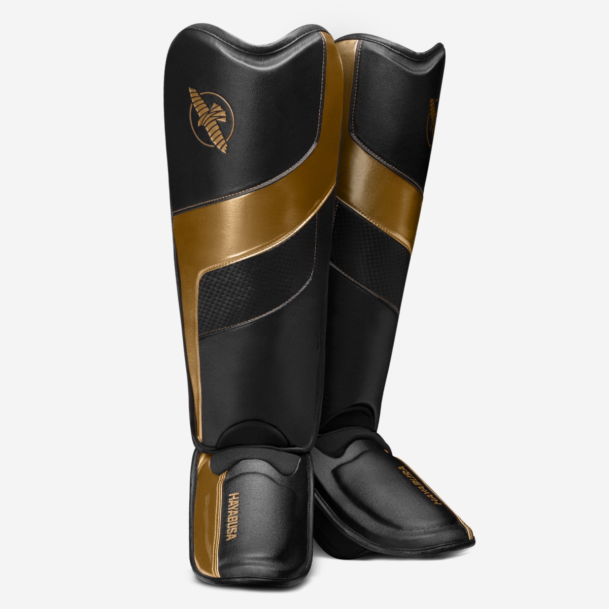 Shin Guards Hayabusa T3 Full Black Gold - L Size