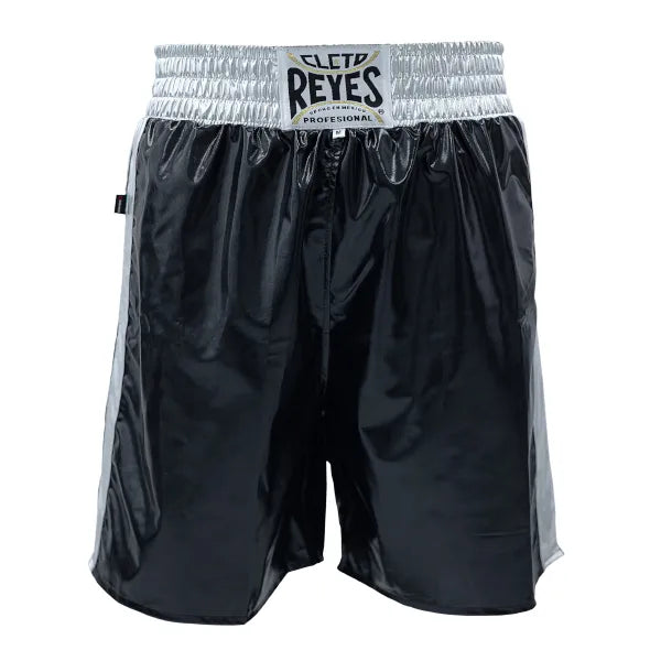 Shorts Boxing Cleto Reyes Metallic Black Silver - S Size