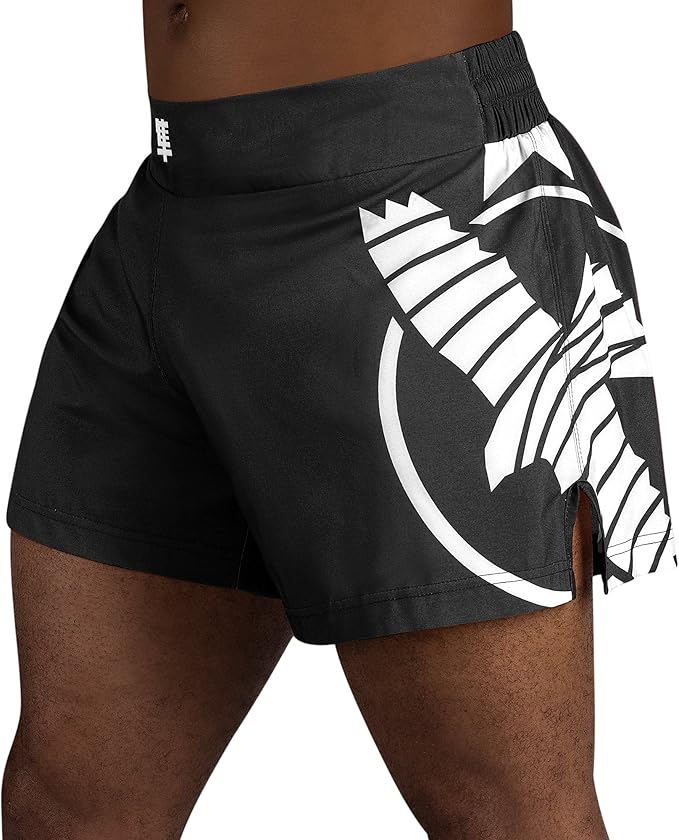 Shorts Kickboxing Hayabusa Icon Black White - L Size