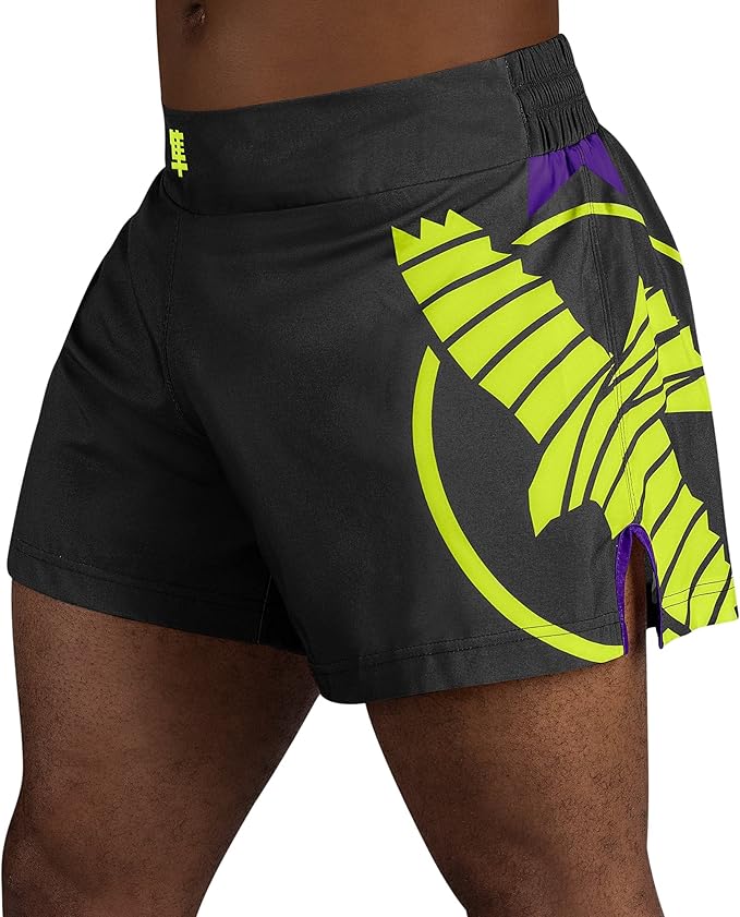 Shorts Kickboxing Hayabusa Icon Black Neon - S Size