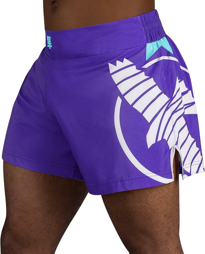 Shorts Kickboxing Hayabusa Icon Purple White - M Size
