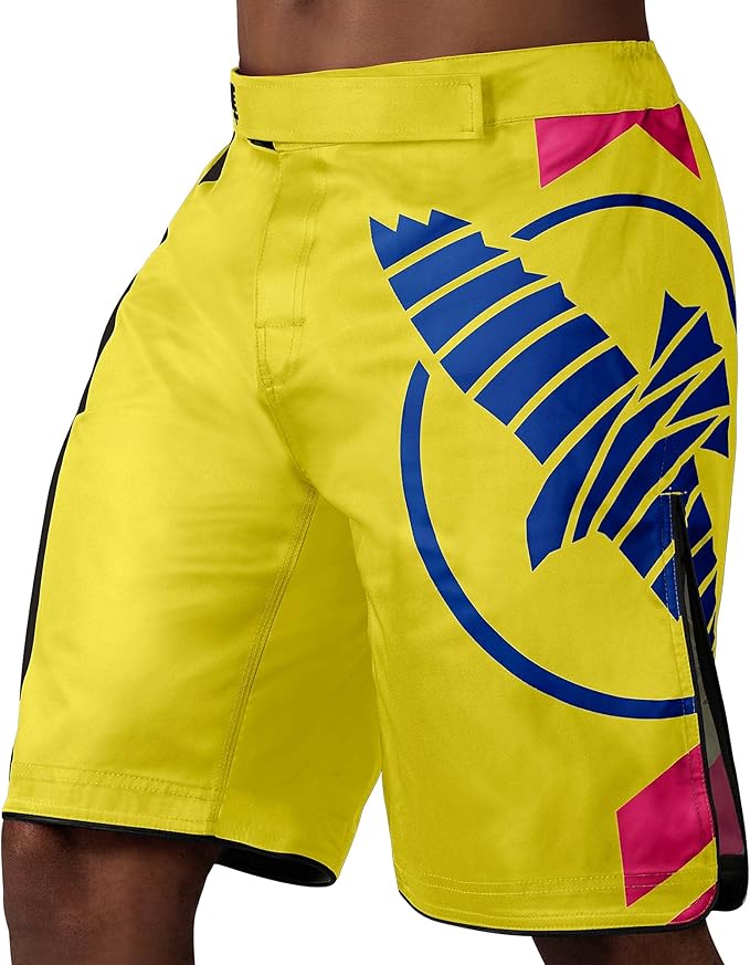 Shorts MMA Hayabusa Icon Yellow Blue - XL Size