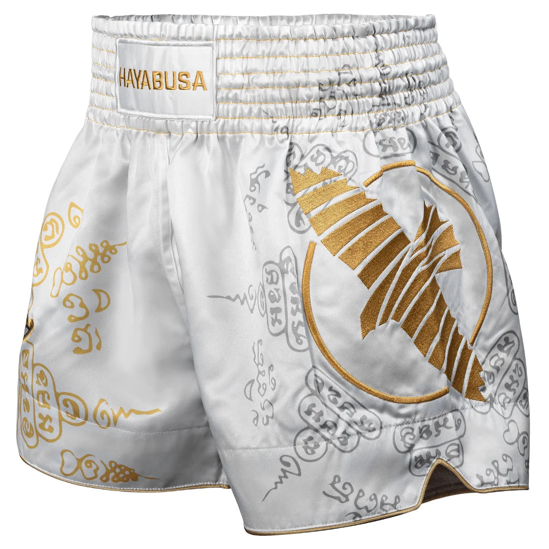 Shorts Muay Thai Hayabusa Falcon White - XXL Size