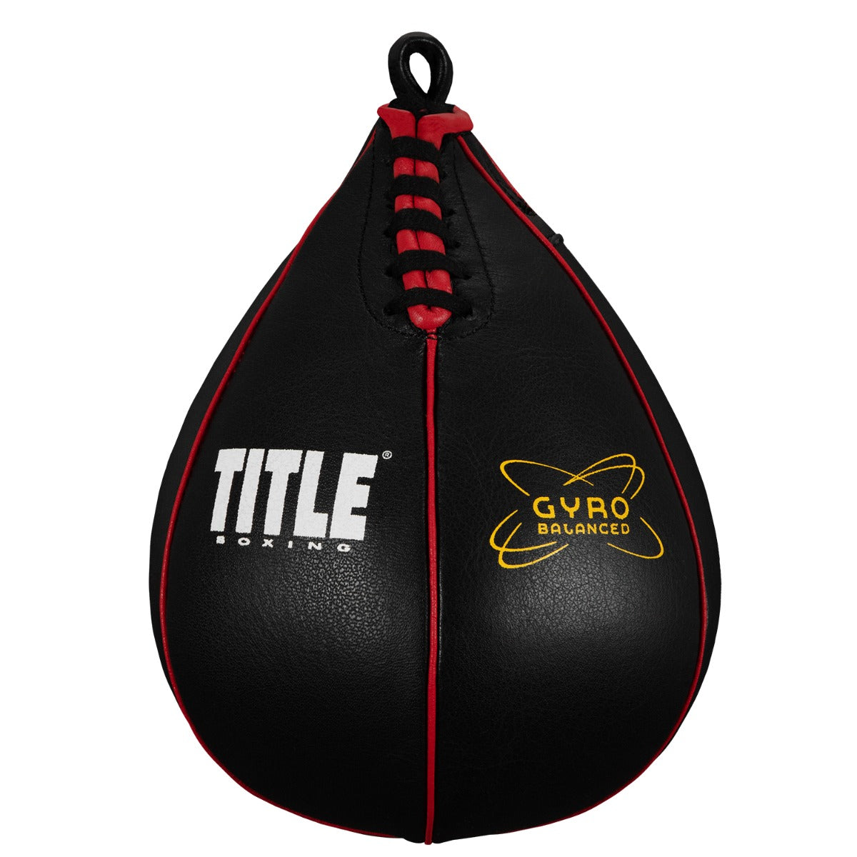 Speed Bag Boxing Gyro Balanced Leather Title Black - XXS Size