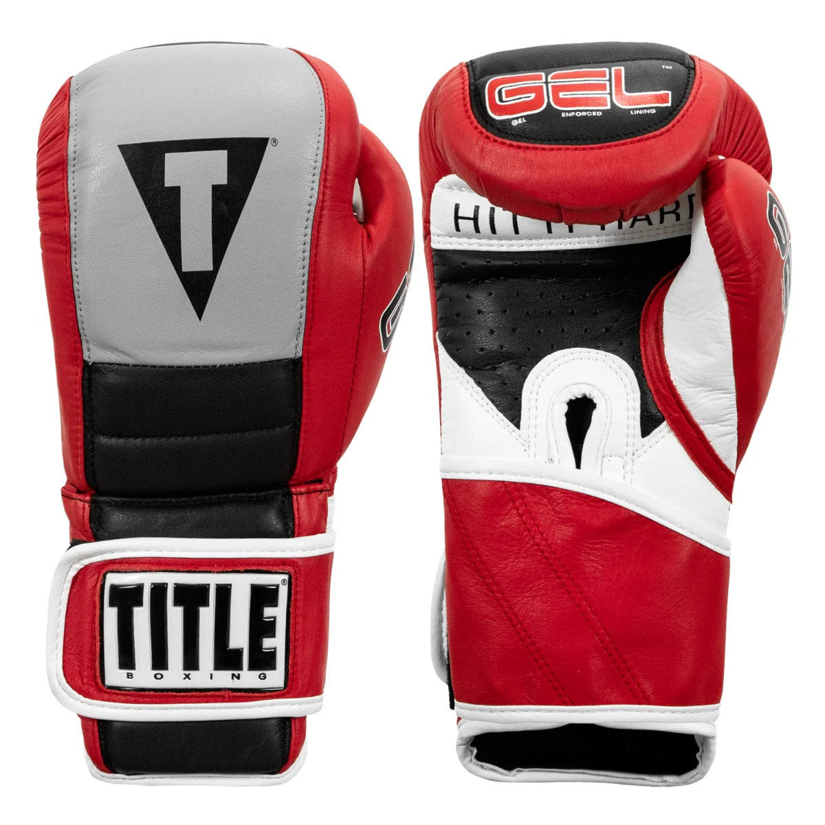 Boxing Gloves Title Gel Rush Bag Red/Grey/Black - 12 OZ