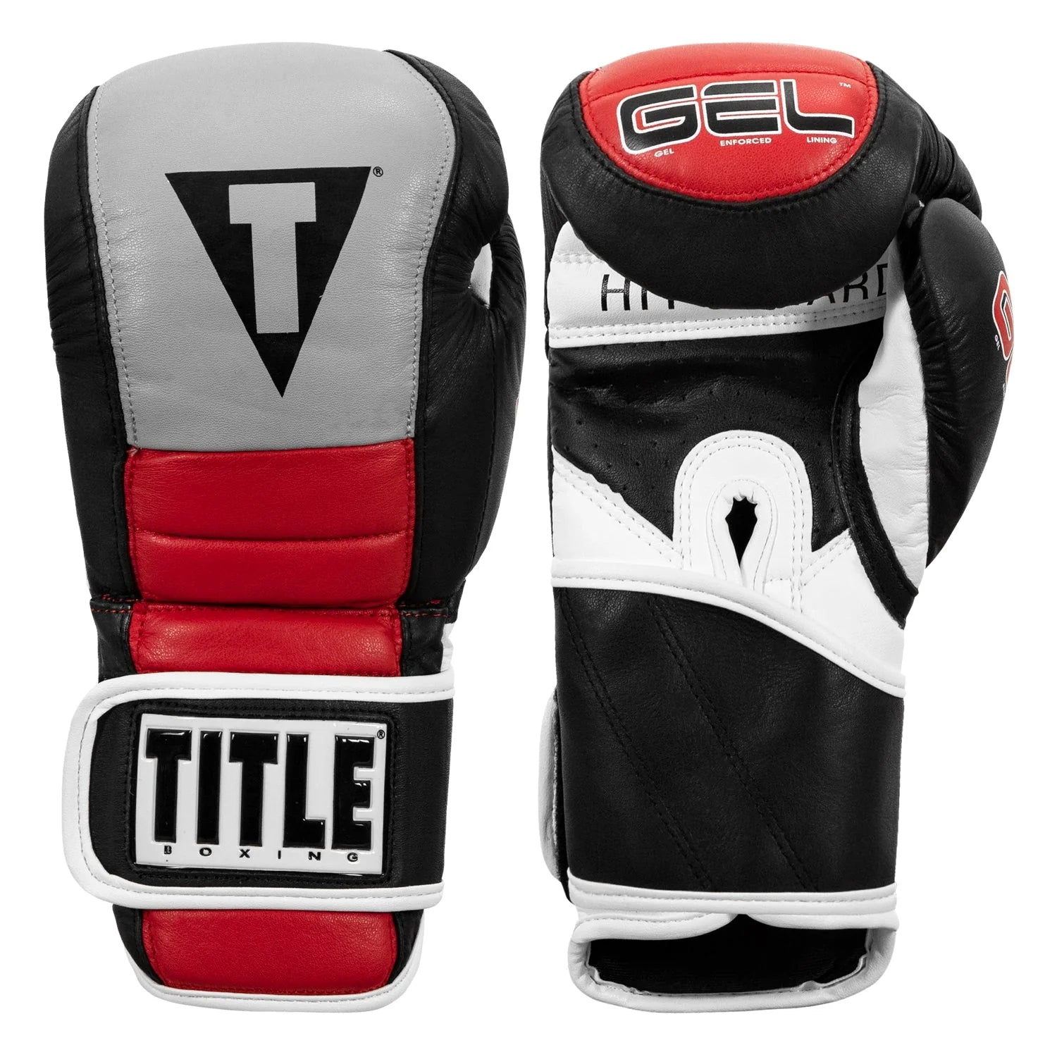 Boxing Gloves Title Gel Rush Bag Black/Grey/Red - 12 OZ