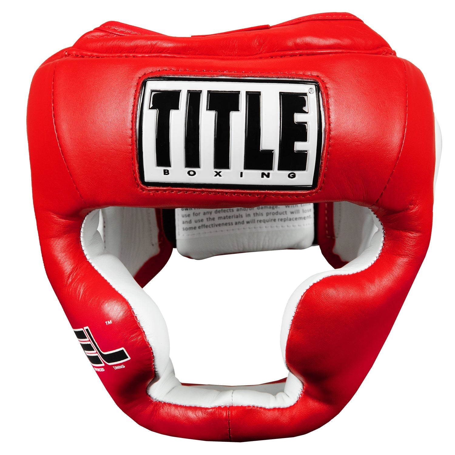Headgear Gel World Full Face Training Title Red - Regular Size