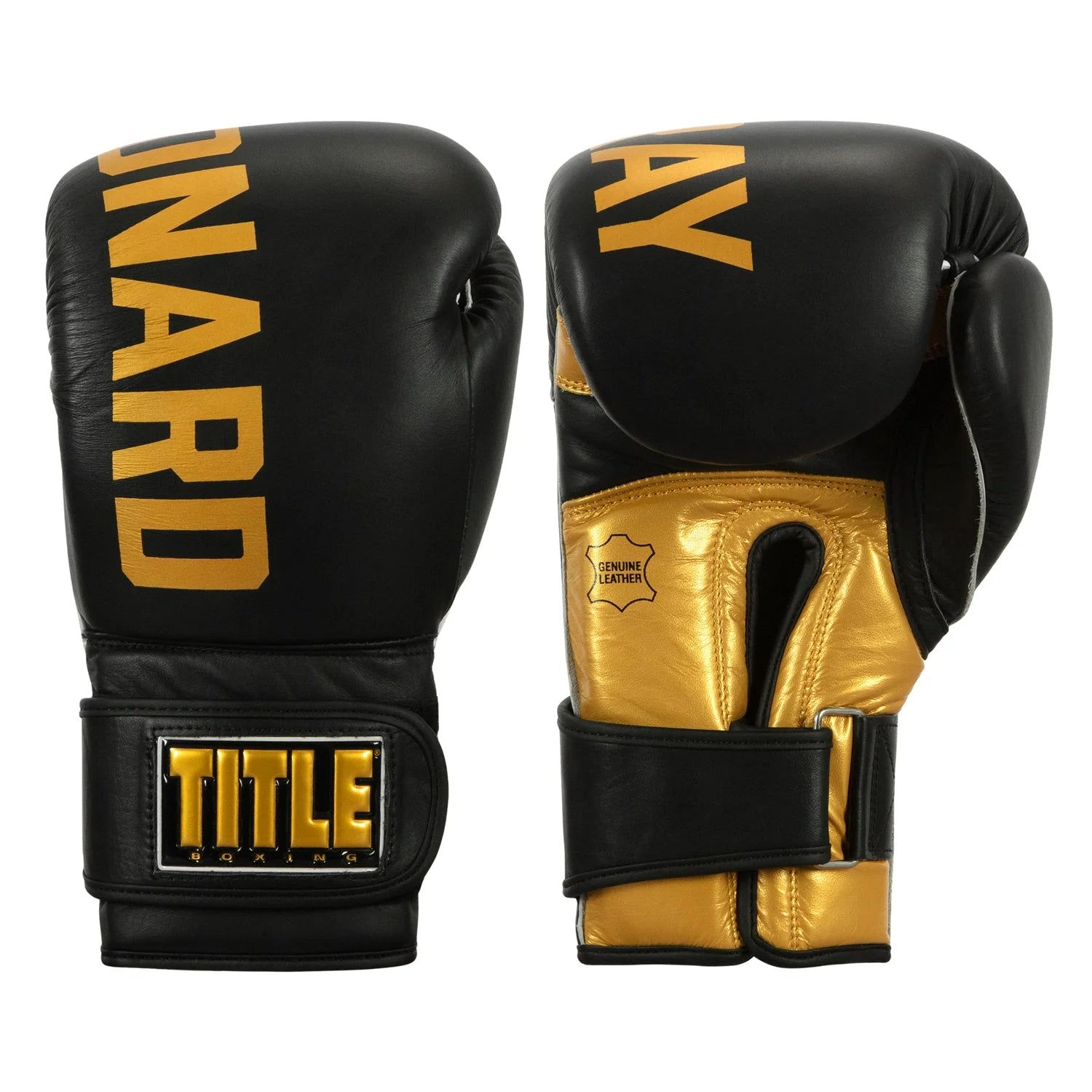 Boxing Gloves Title Sugar Ray Leonard Leather Bag Black - L Size