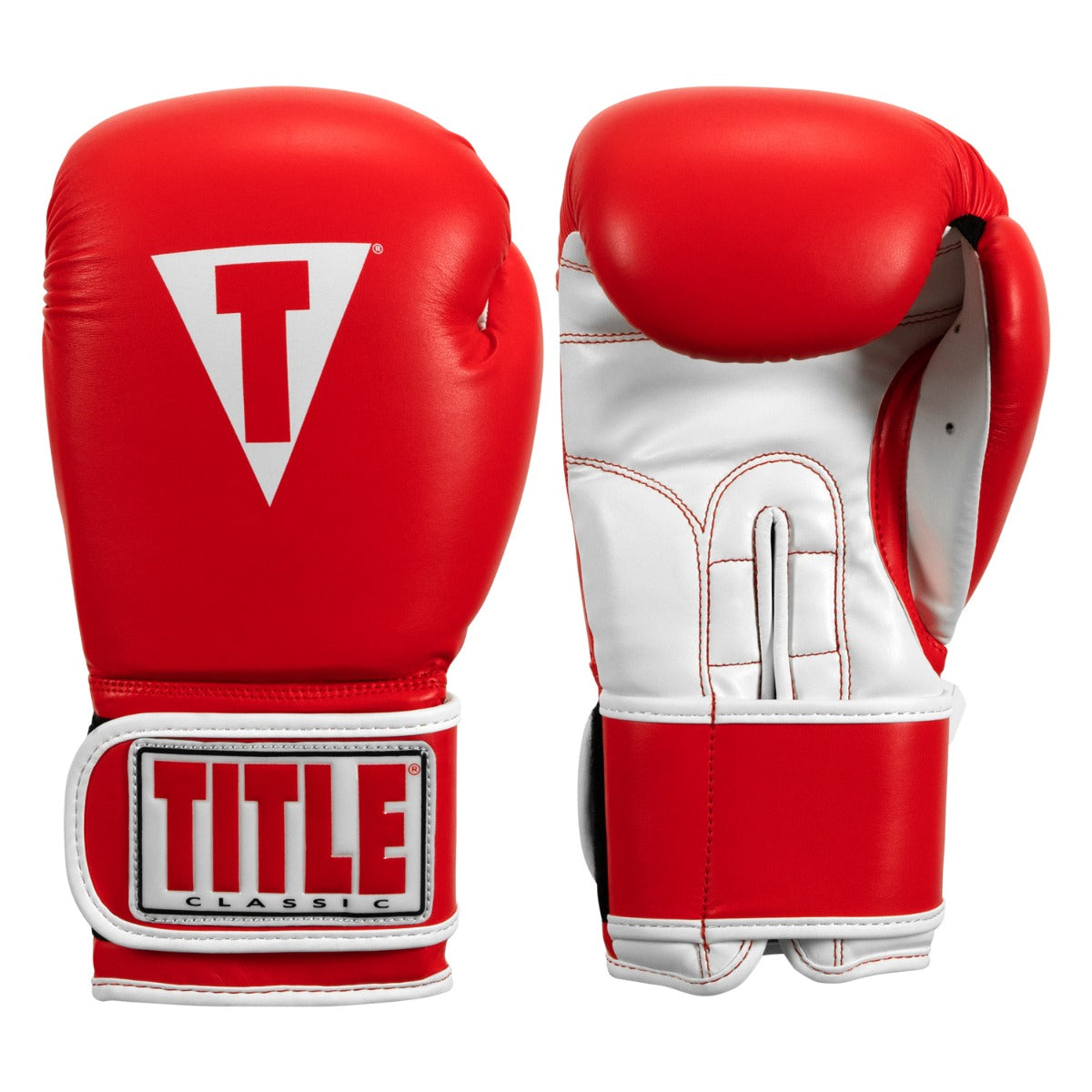 Boxing Gloves Title Classic Pro Style Training 3.0 Red White - 8 OZ