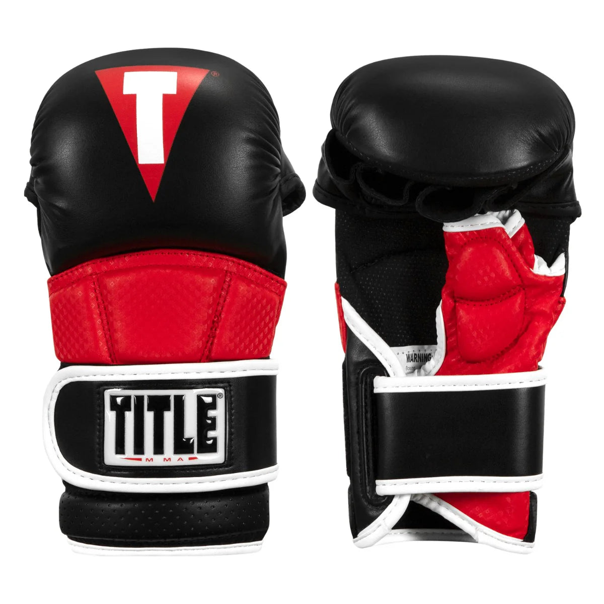 MMA Gloves Title Full Contact Sparring Black/Red - Regular Size