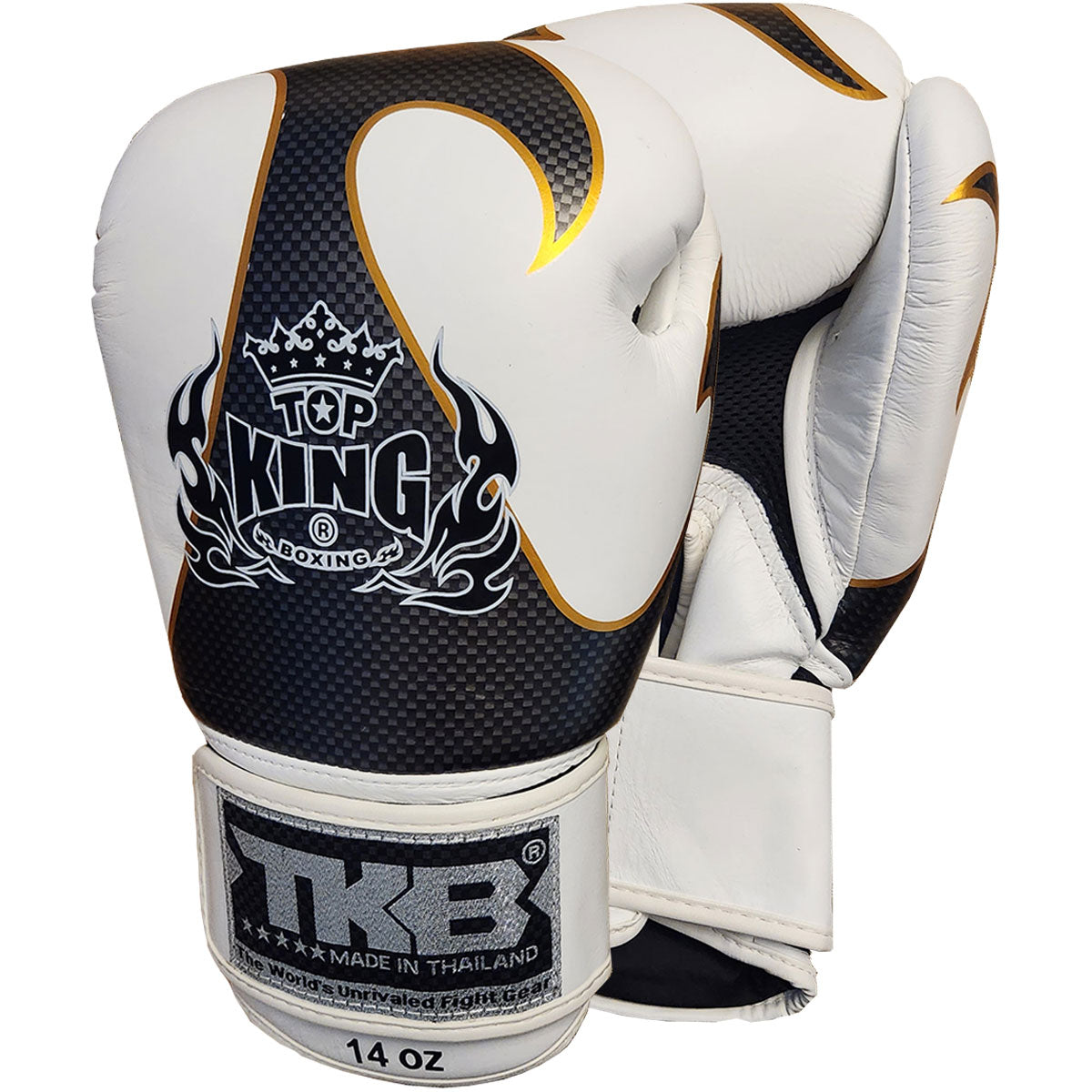 Boxing Gloves Top King TKBGEM-01 Air White Silver Empower Creativity (Old Logo) - 12 OZ