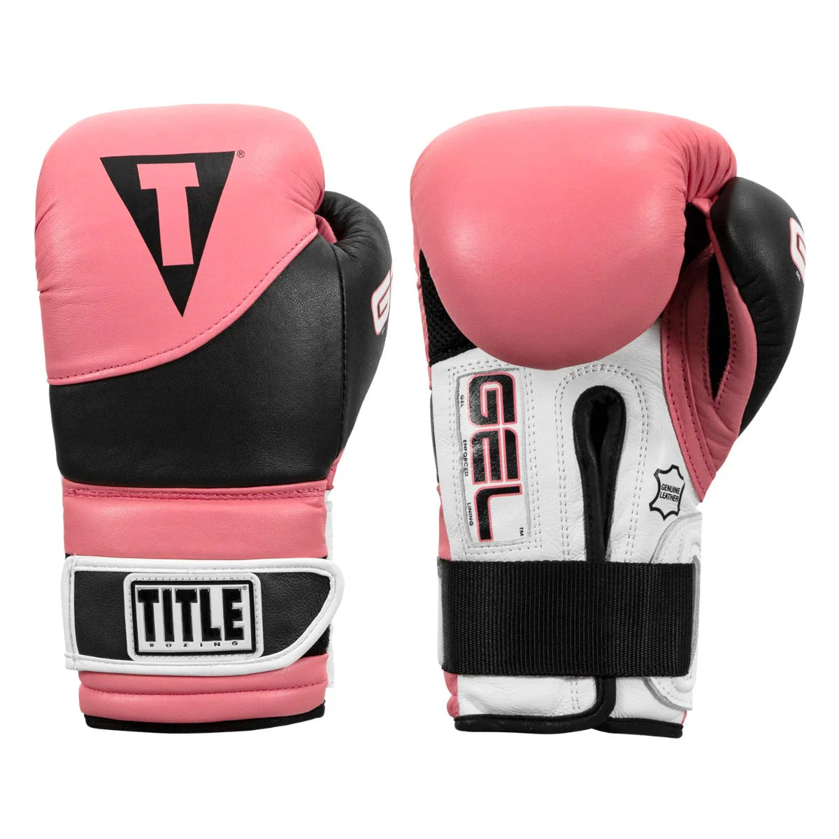 Boxing Gloves Title Gel Suspense Training Pink Black - 16 OZ